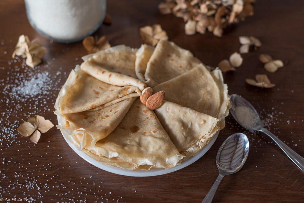 Crêpes lait amande et fleur d'oranger - Au Fil du Thym