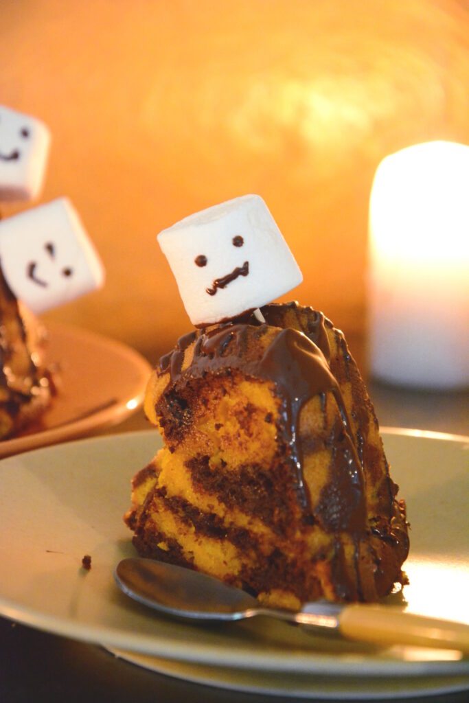 Gâteau Halloween potiron chocolat - Au Fil du Thym