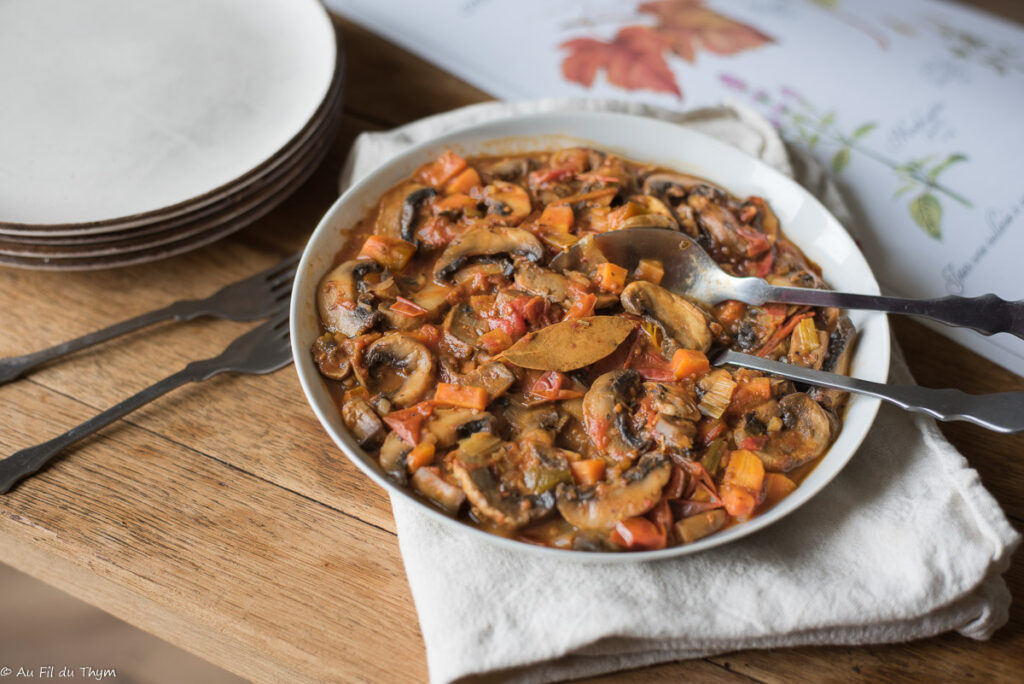 Salade champignons grecque - Au Fil du Thym