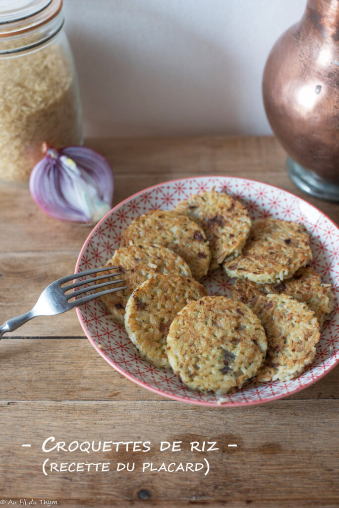 Croquettes de riz - Au Fil du Thym