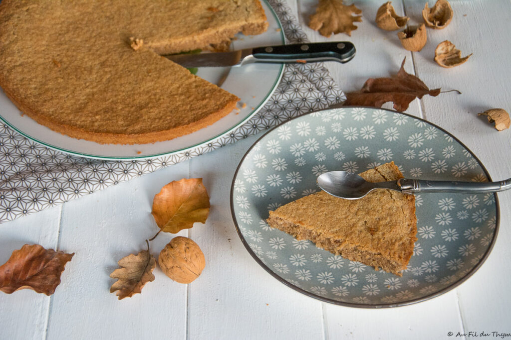 Gâteau fondant noix - Au Fil du Thym