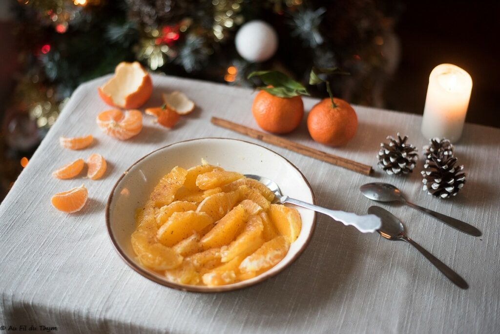 Salade orange à la fleur d'oranger - Au Fil du Thym