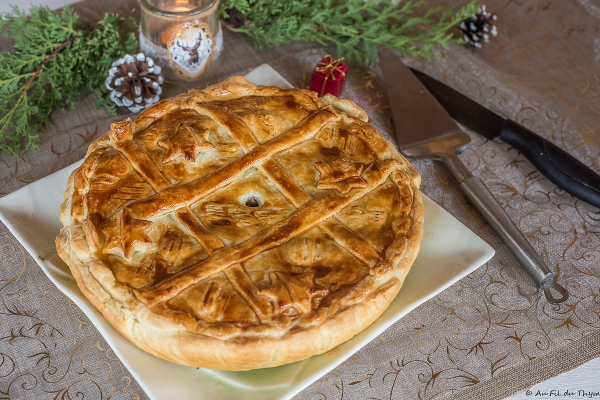 Tourte au confit de canard, potimarron et marrons - Au Fil du Thym