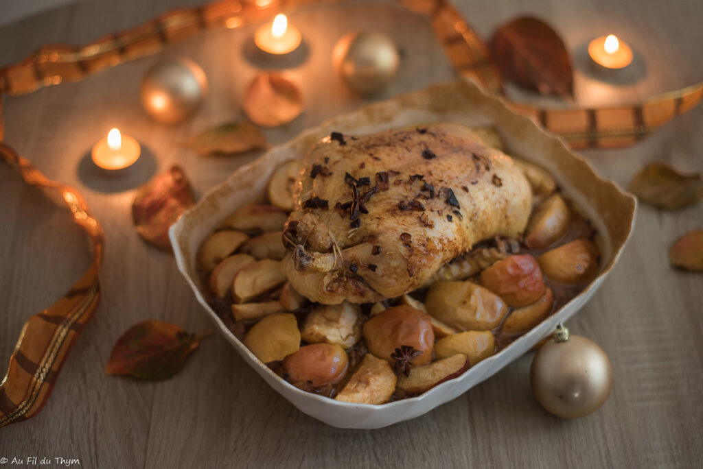 Canette aux pommes cidre et épices - menus décembre