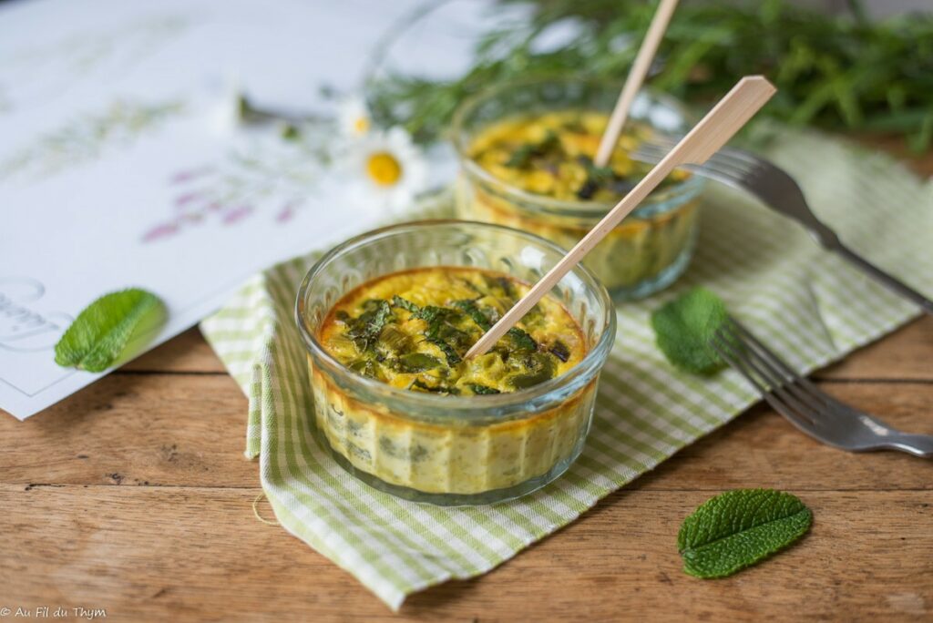 Clafoutis fèves menthe - Au Fil du Thym