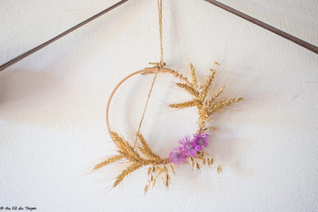 DIY : couronne été nature - Au Fil du Thym