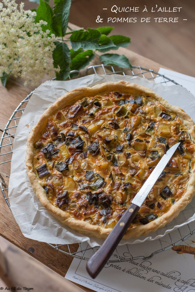 Quiche aillet pomme de terre - Au Fil du Thym