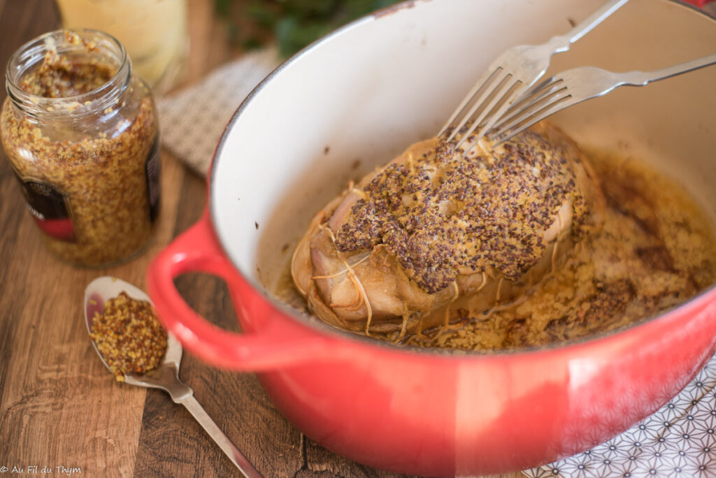 Rôti de porc moutarde très fondant - Au Fil du Thym