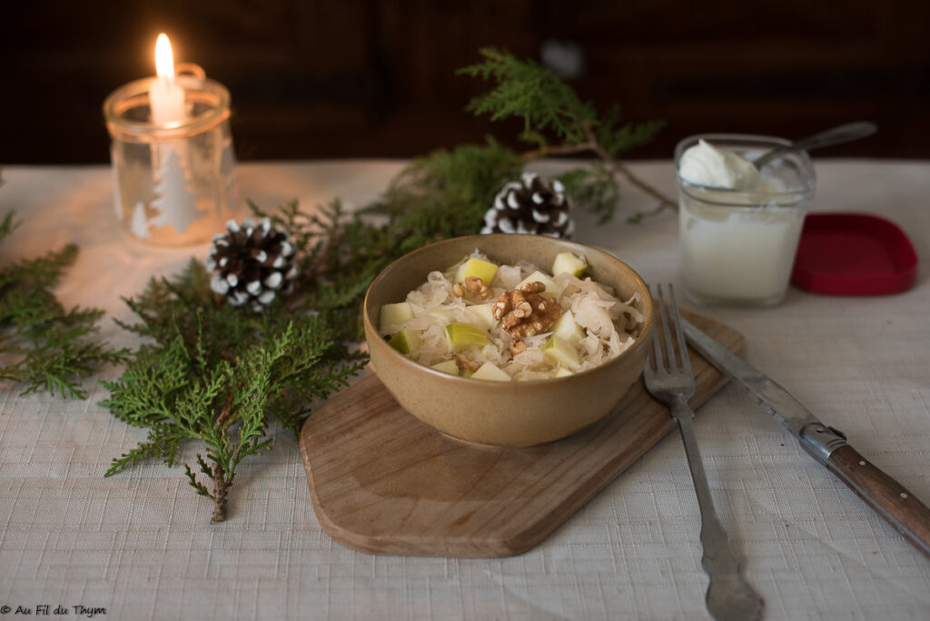 Salade choucroute pomme - Au Fil du Thym