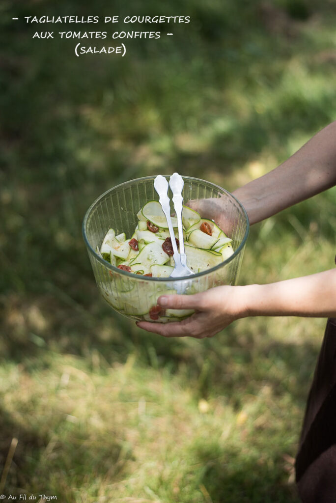 Salade de courgettes en tagliatelles - Au Fil du Thym