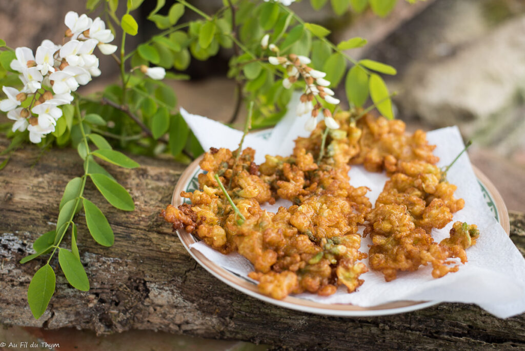 Beignets fleurs acacia - Au Fil du Thym