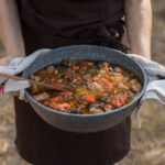 Mijoté aubergines poivrons saucisses - Au Fil du Thym