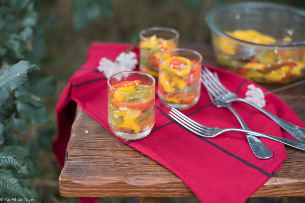 Salade de poivrons grillés et marinés - Au Fil du Thym