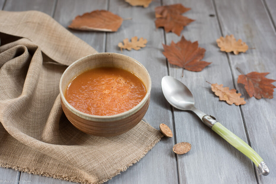 Soupe potiron tomate veloutée - Au Fil du Thym