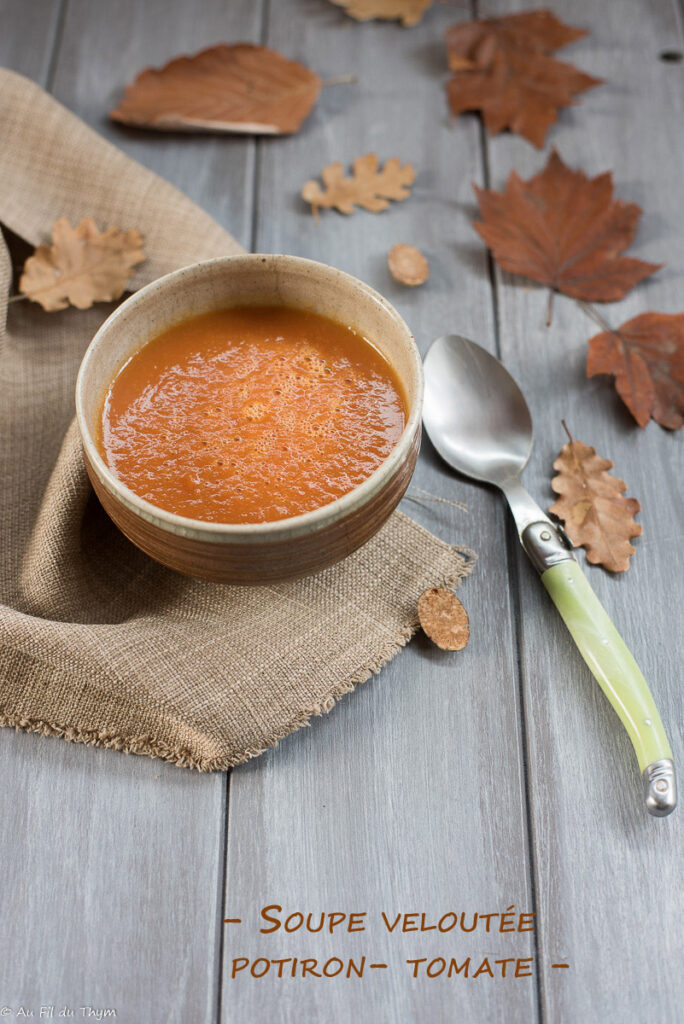 Soupe potiron tomate veloutée - Au Fil du Thym