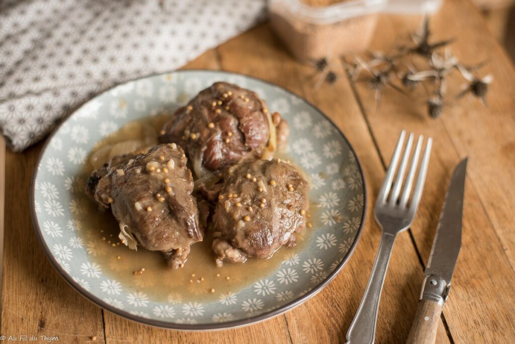 Joues de porc bière et miel - Au Fil du Thym