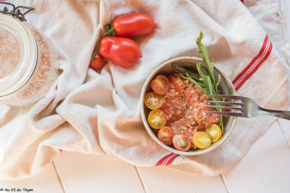 Porridge salé tomate sarrasin - Au Fil du Thym