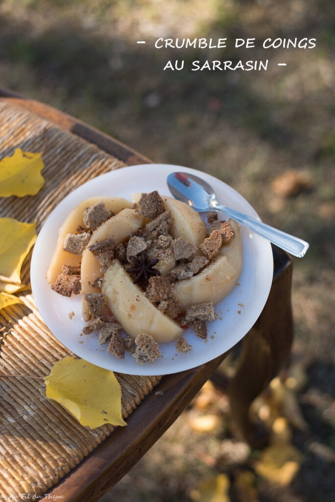 Crumble coing sarrasin - Au Fil du Thym