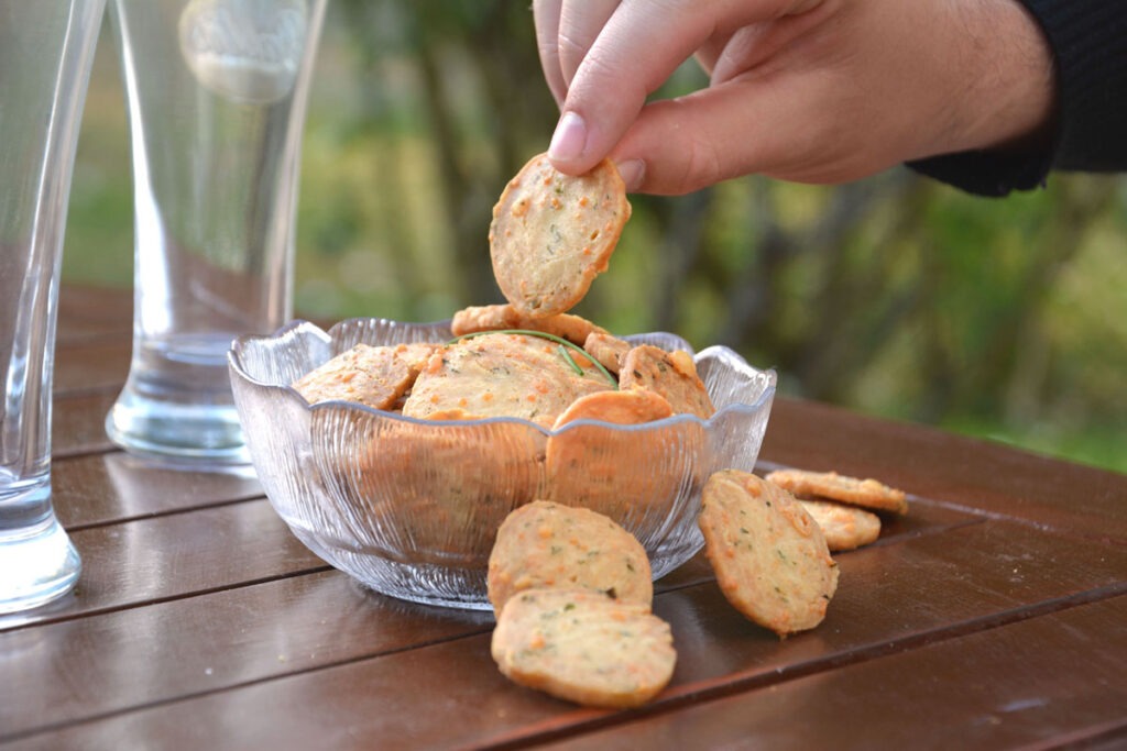 Sablés comté et fines herbes - Au Fil du Thym