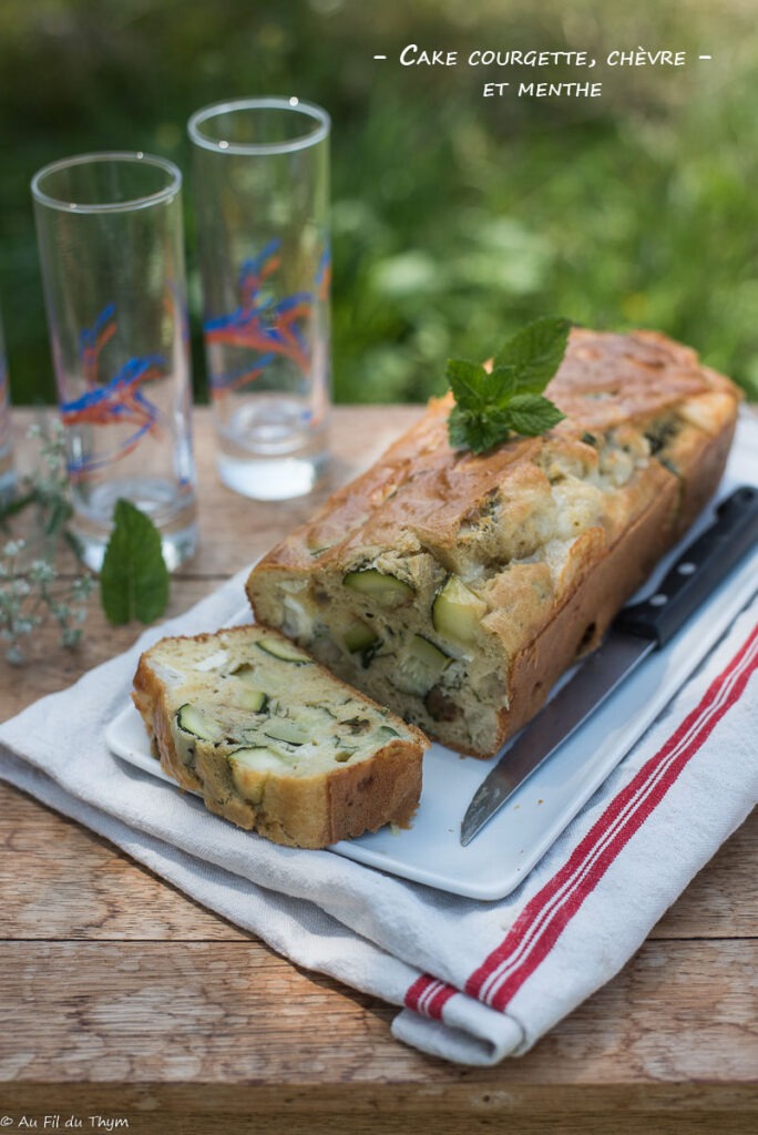 Cake courgette chèvre menthe - Au Fil du Thym