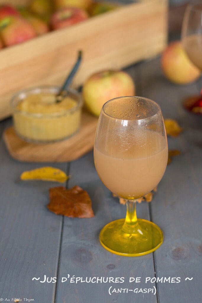 Jus épluchures de pommes - Au Fil du Thym