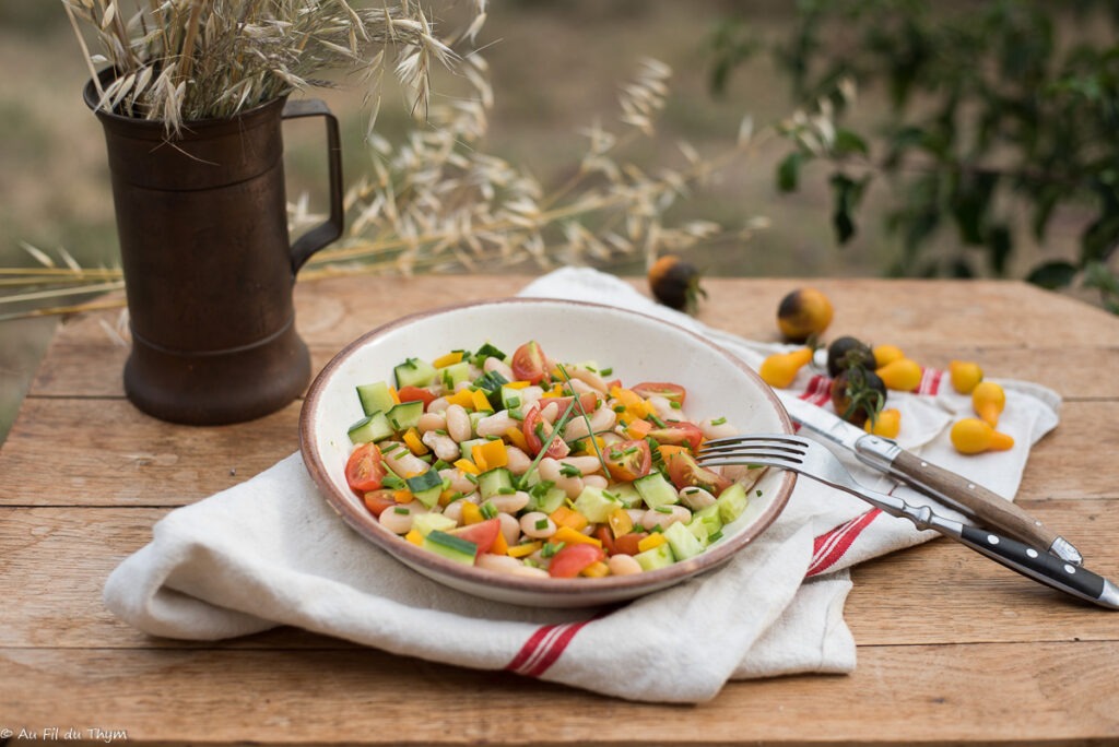 Salade haricots blancs estivale