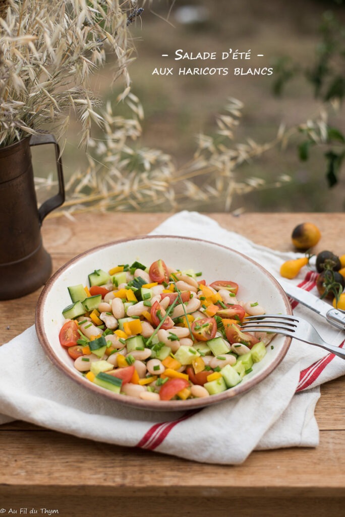 Salade haricots blancs estivale 