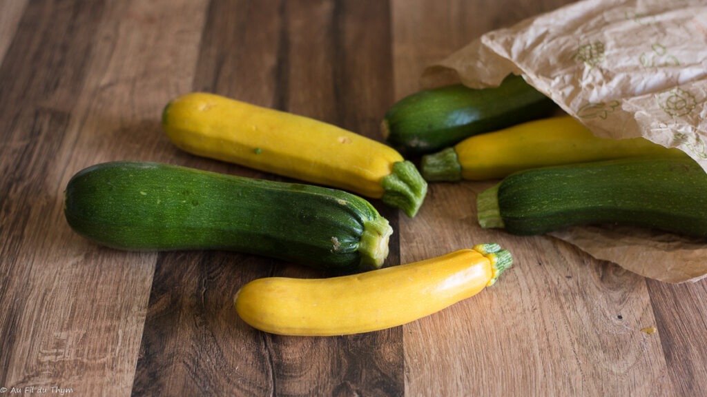 Courgette jaune et verte