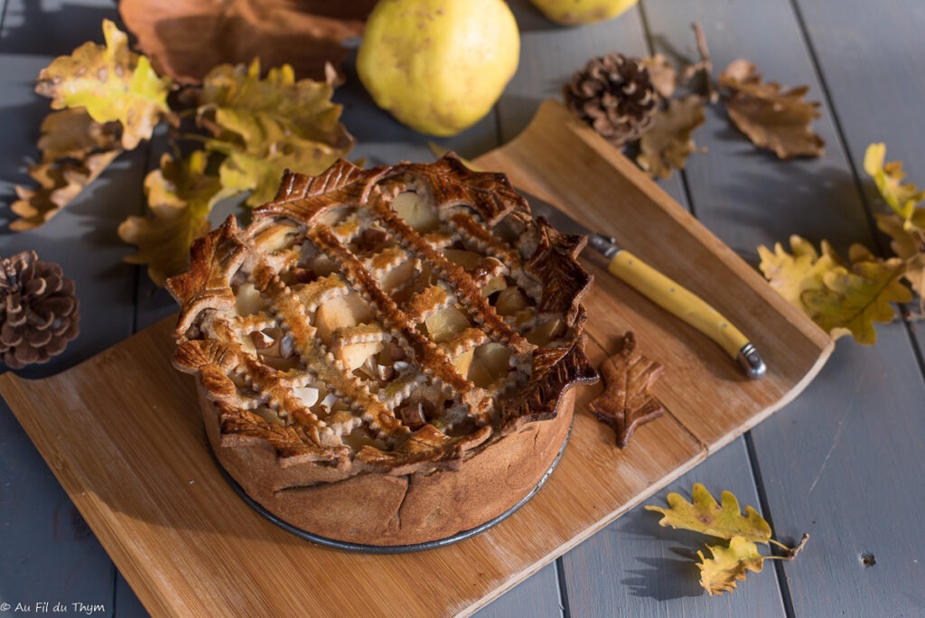 Tourte coings noisette