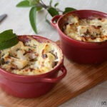 Gratin salsifis sauge et lard fumé