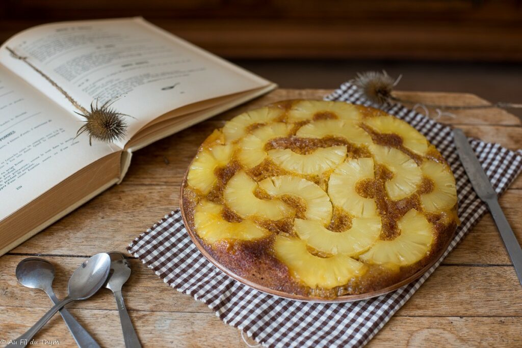 Gâteau renversé ananas caramel