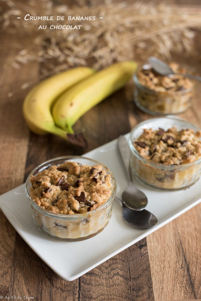 Crumble banane chocolat