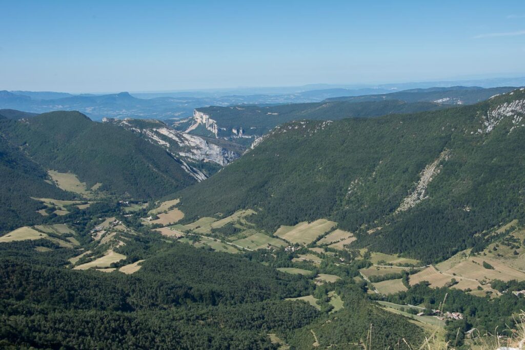 Randonnée Alpages d'Ambel : Vu sur la vallée d'Omblèze