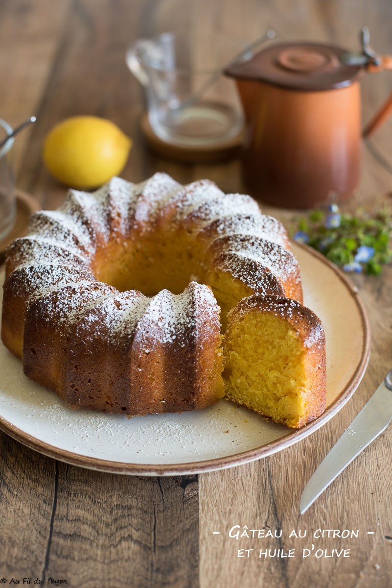 Gâteau citron huile d'olive