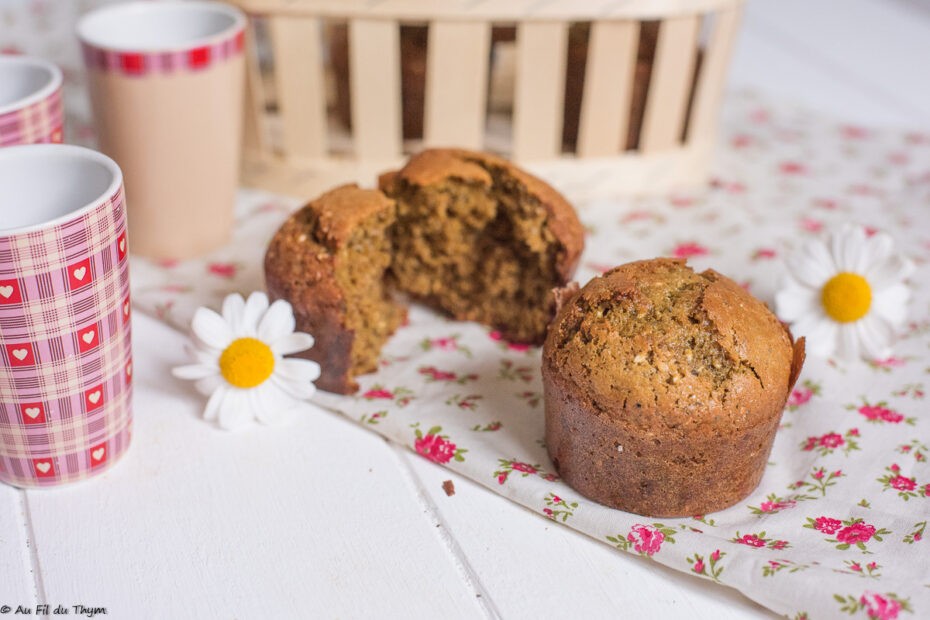 Muffins farine de lentilles pavot et sésame