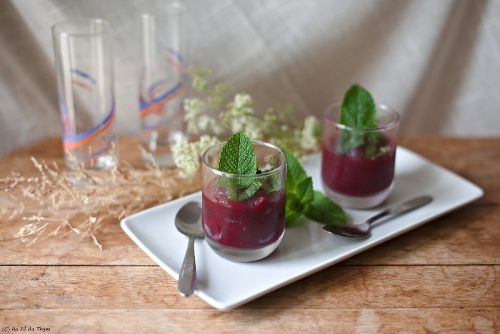 Gaspacho betterave menthe - Au Fil du Thym