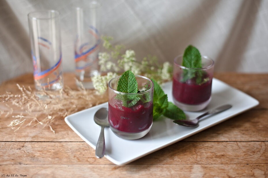 Gaspacho betterave menthe - Au Fil du Thym
