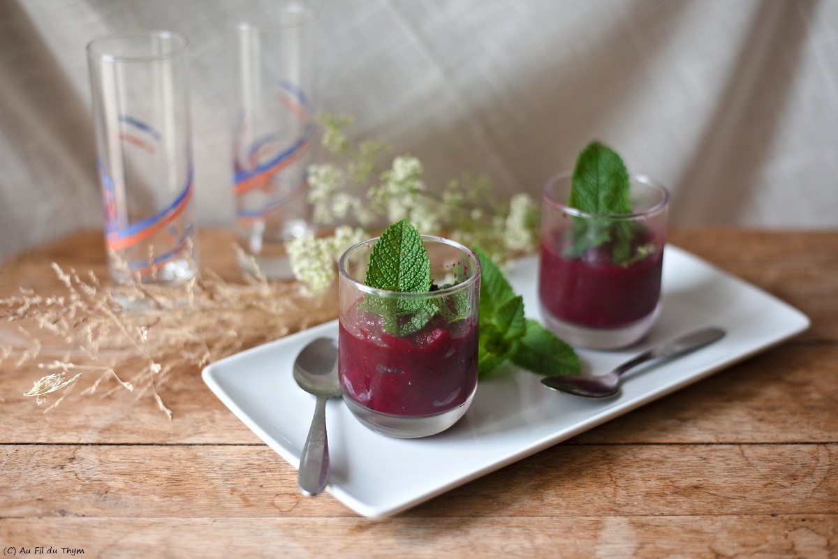 Gaspacho betterave menthe