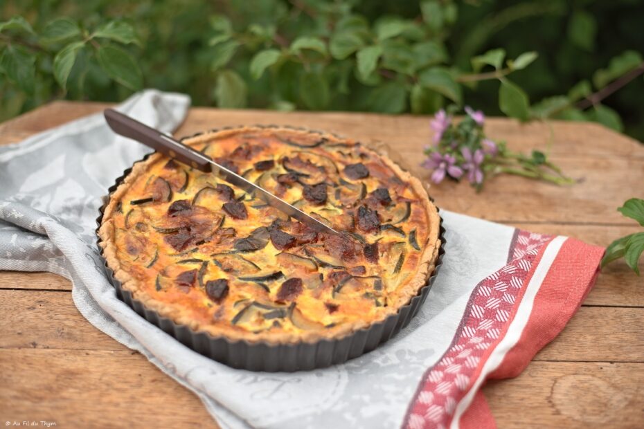Quiche courgettes chorizo