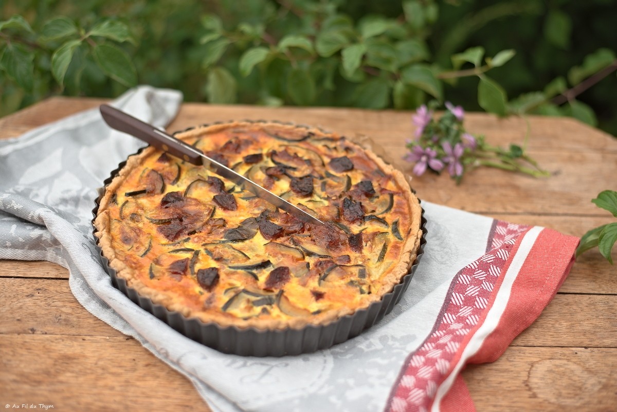 Quiche aux courgettes et chorizo