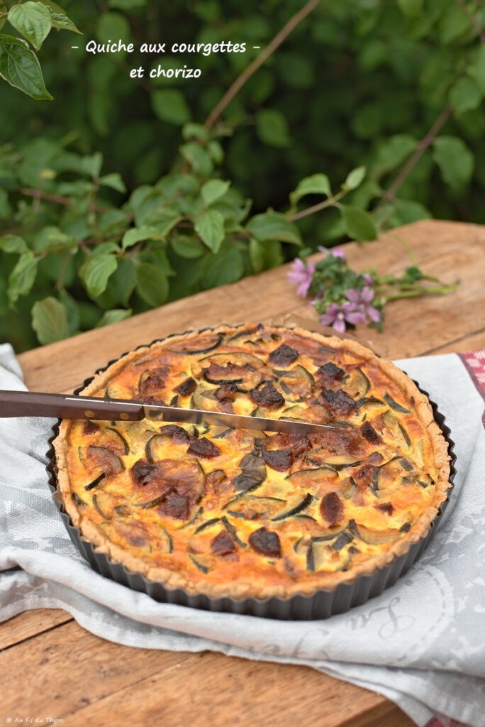 Quiche courgettes chorizo