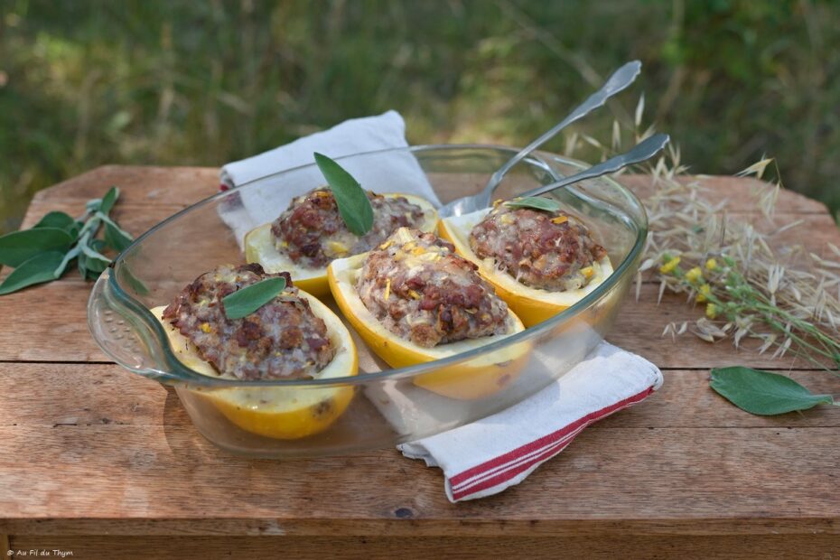 Courgettes farcies, parmesan et sauge