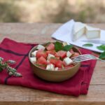 Salade pastèque chèvre menthe