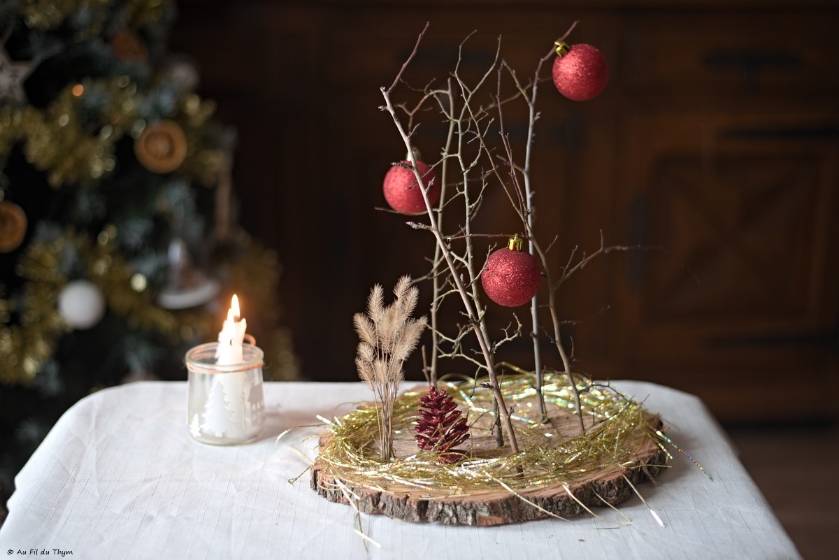 DIY- Un centre de table nature pour Noël