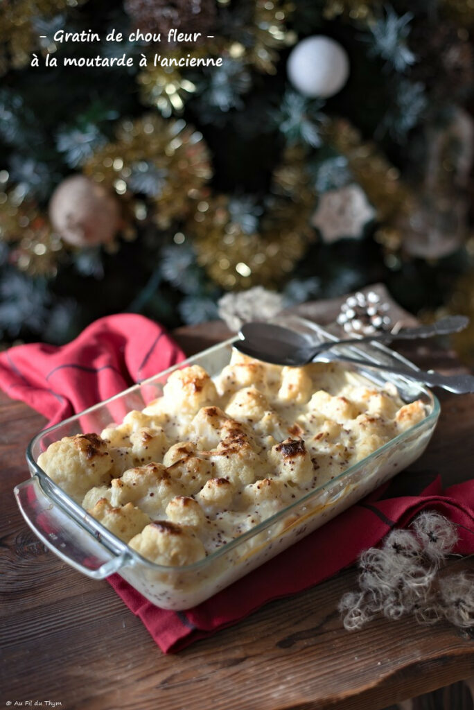Gratin de chou fleur à la moutarde à l'ancienne