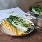 Bok Choy sauté au sésame et Omelette