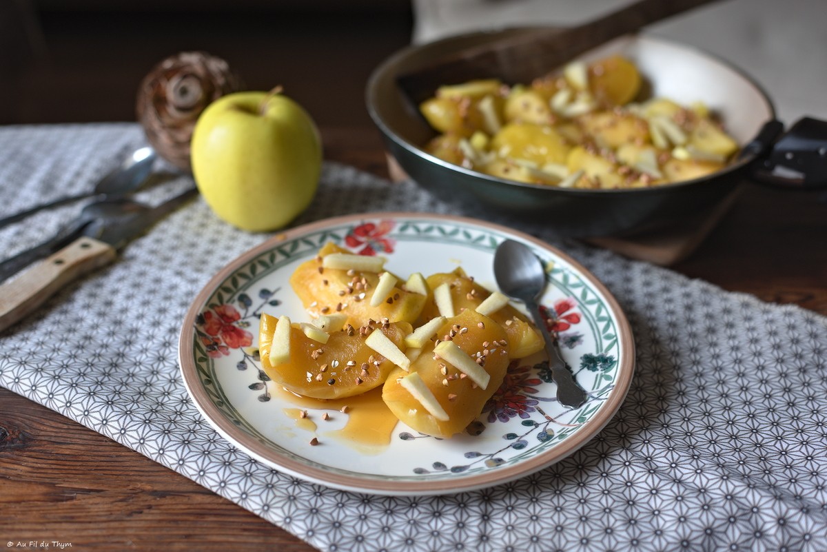 Pommes au caramel et sarrasin