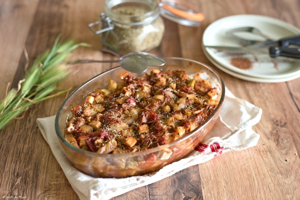 Gratin fenouil, tomate, tofu - Au Fil du Thym